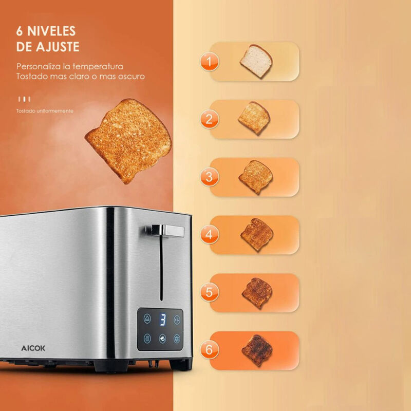 Tostador De Pan Digital Aicok Tht-8015Mda image number null