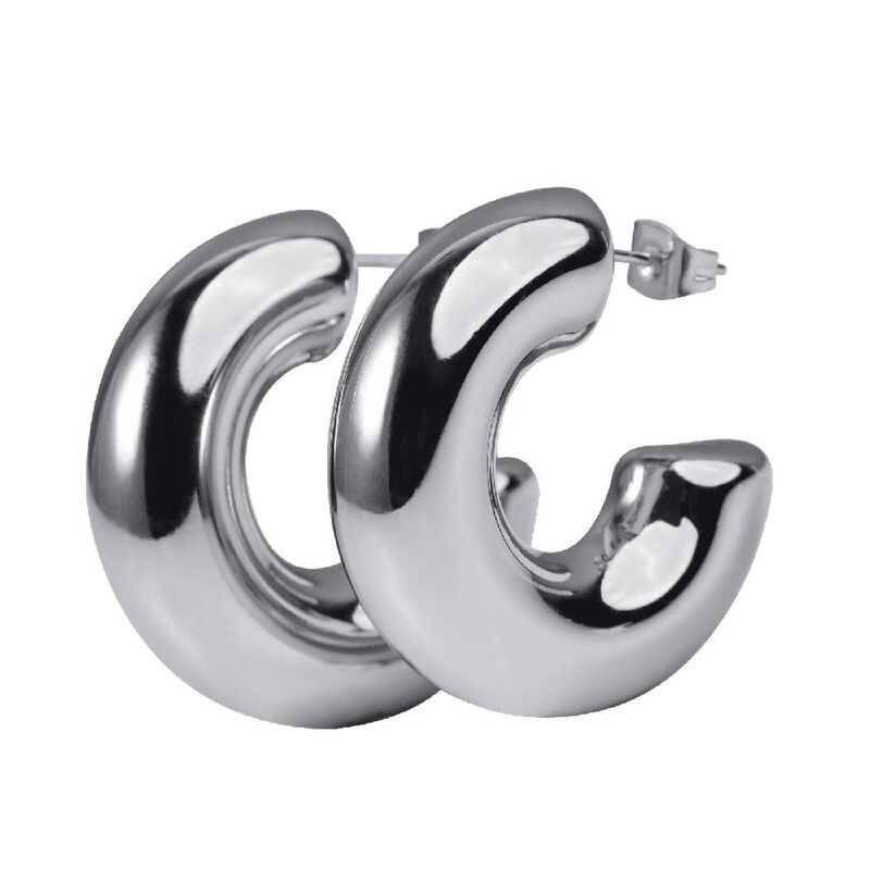 Aretes LuckyLy Duna Ba&ntilde;o Oro 14k  o Acabado Bri... image number null