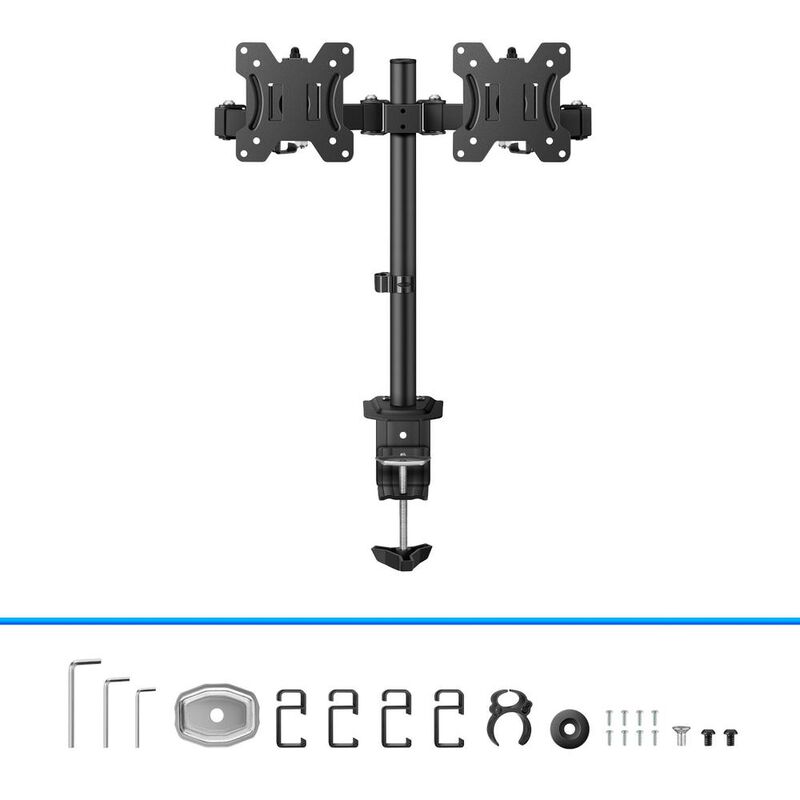 Soporte doble de escritorio para monitores hast... image number null