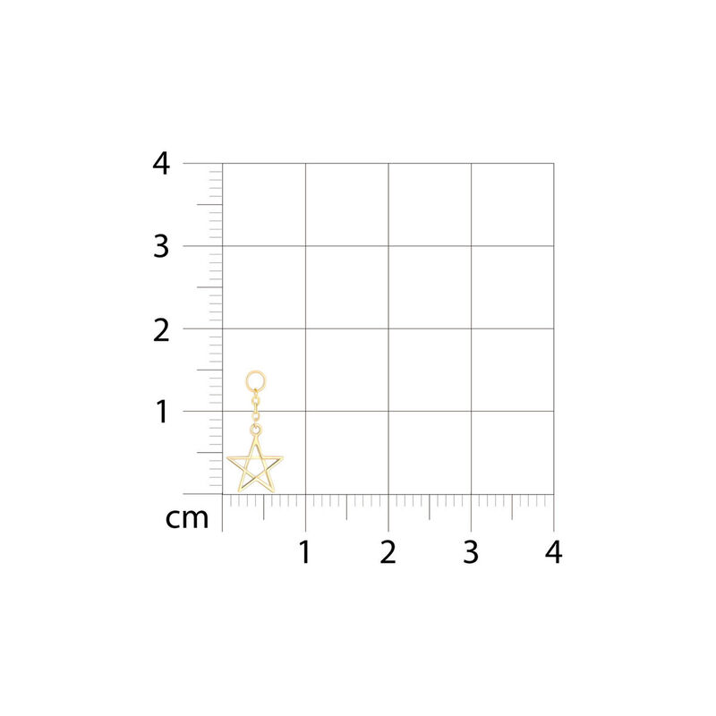 Charm En Forma De Estrella De Oro Amarillo 14K ... image number null