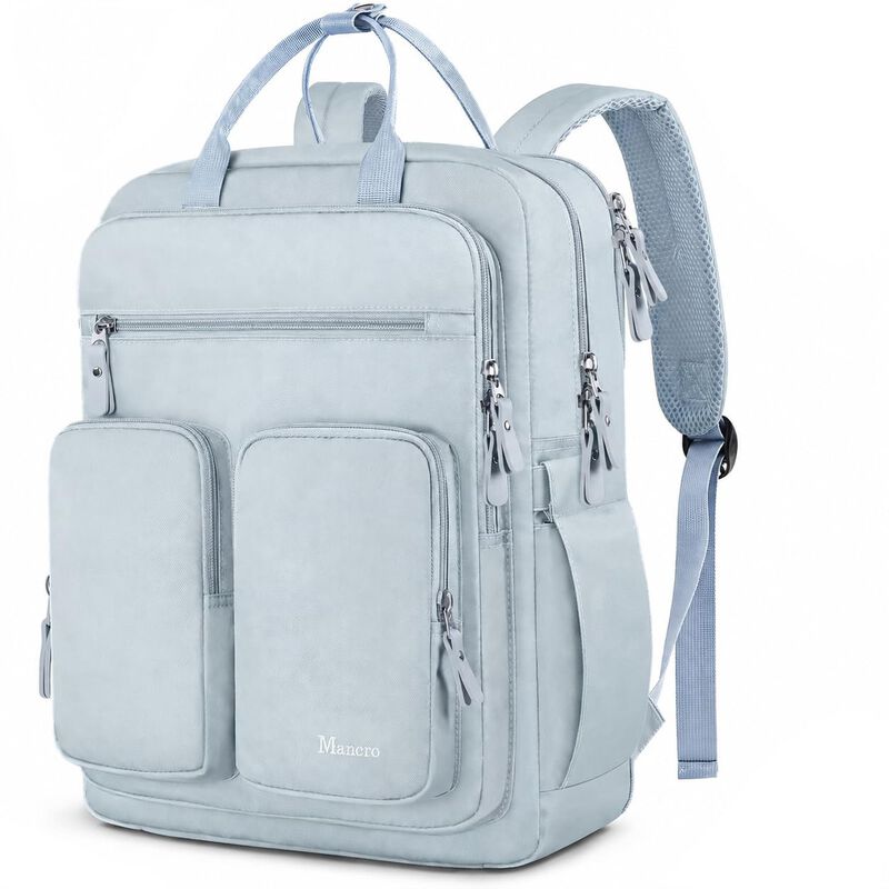 Mochila Mancro 41x29x15 cm Azul Claro con Funda... image number null