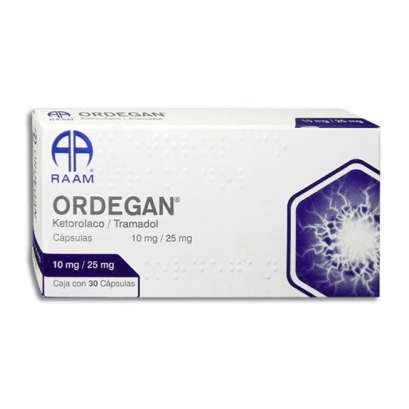 Ordegan 10/25Mg Caps C30 10/25mg caja con 30 c&aacute;... image number null