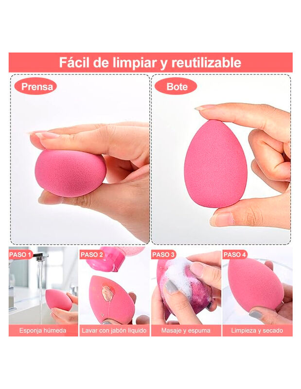 Set De Esponja Para Maquillaje Pink Brule image number null