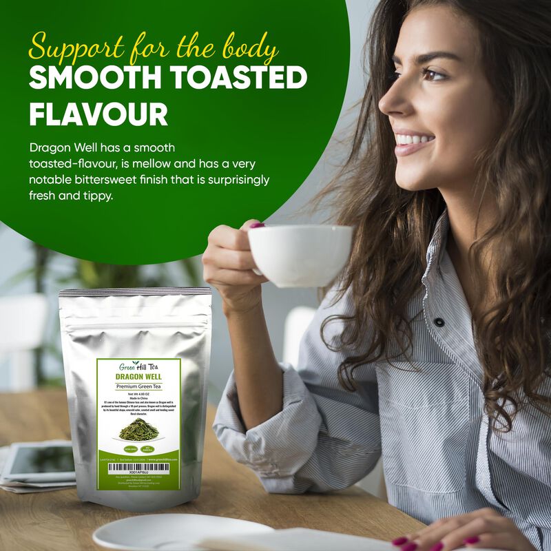 T&eacute; Verde Dragon Well Greenhilltea 113 g (4 oz) ... image number null