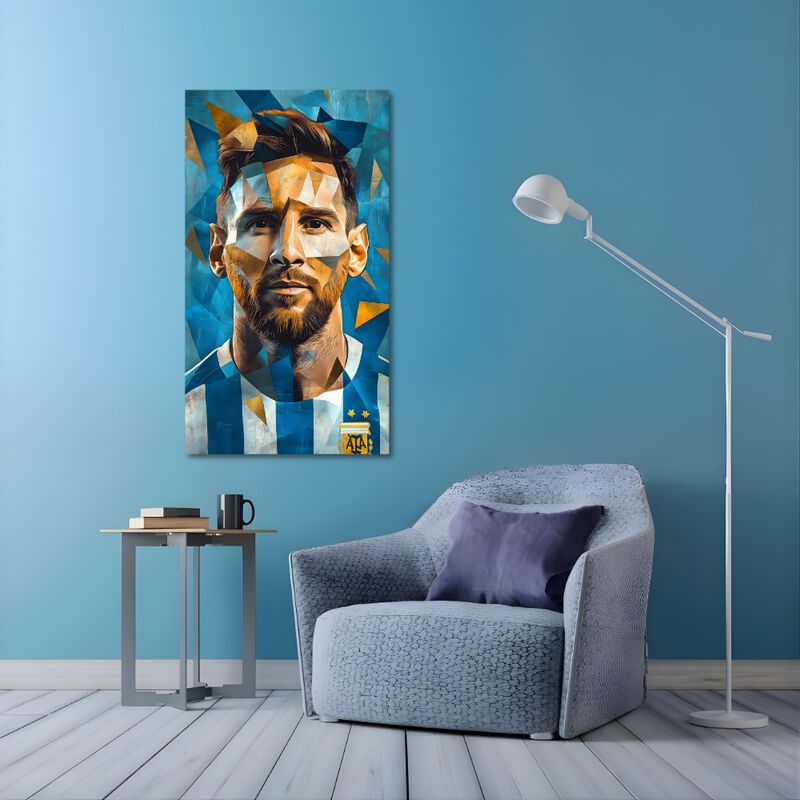 Cuadro Decorativo F&uacute;tbol 60x80cm Messi image number null