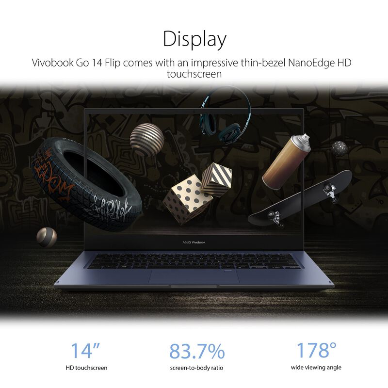 Ordenador Port&aacute;til Asus Vivobook Go 14 Flip 2 E... image number null
