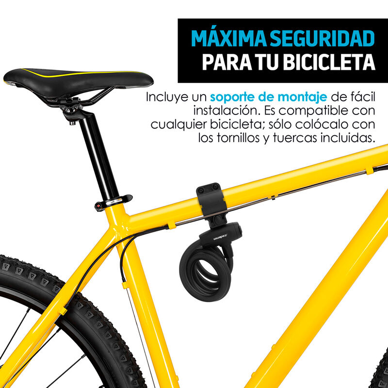 Candado para Bicicleta 1.47m Contra Agua 2 Llav... image number null