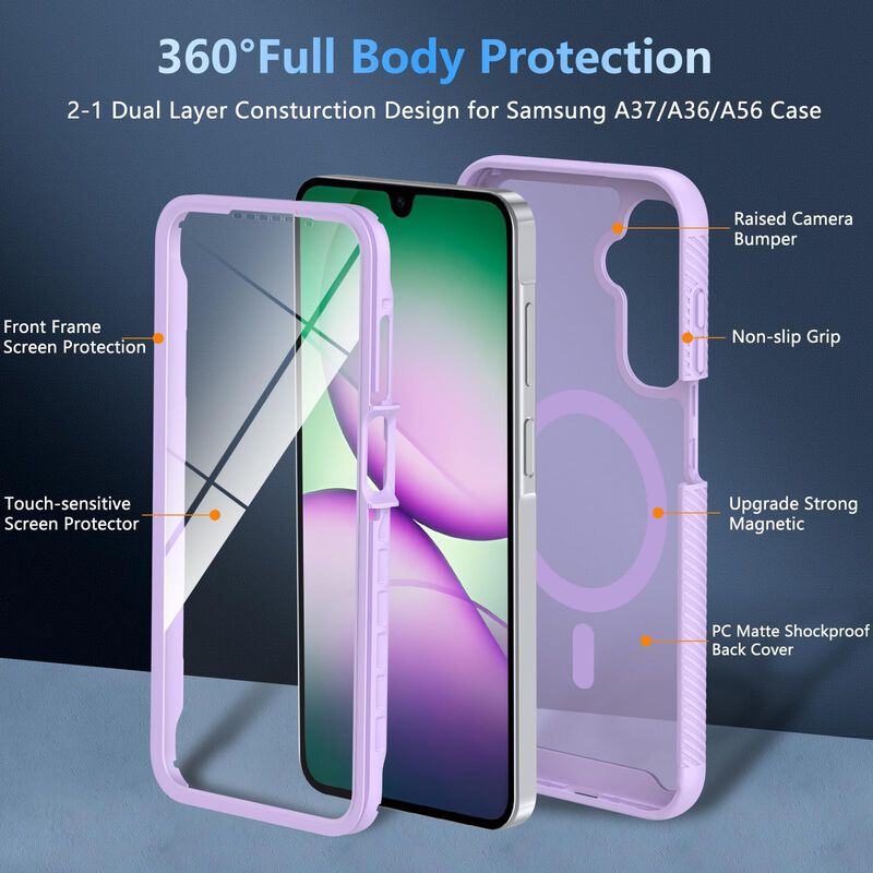 Funda Hensinple MagSafe Morada para Samsung Gal... image number null