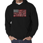 Sudadera Con Capucha Word Art Para Hombre - Bandera Americana Con Fuegos Artificiales - Negro
