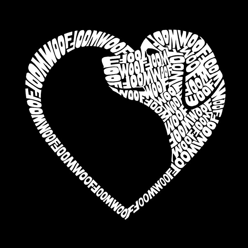 Camiseta Word Art Para Ni&ntilde;o - Coraz&oacute;n De Perro ... image number null