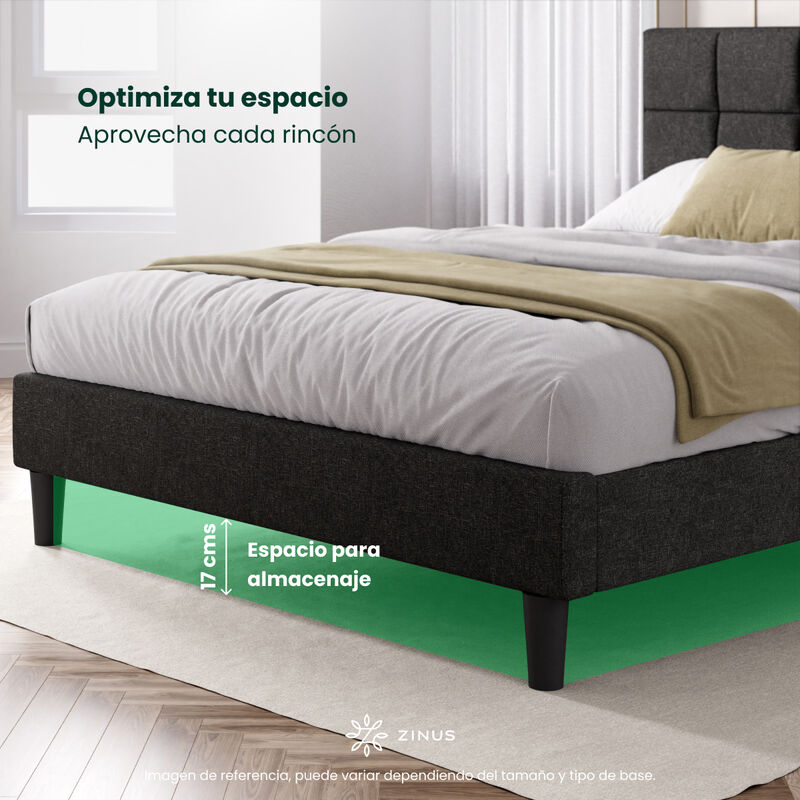 Zinus Leo | Base Cama Matrimonial Con Cabecera ... image number null