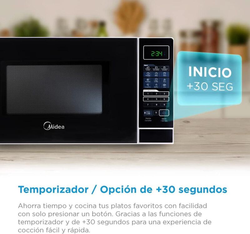 Horno De Microondas Midea Gourmet Mmdr07s2bw 0.... image number null