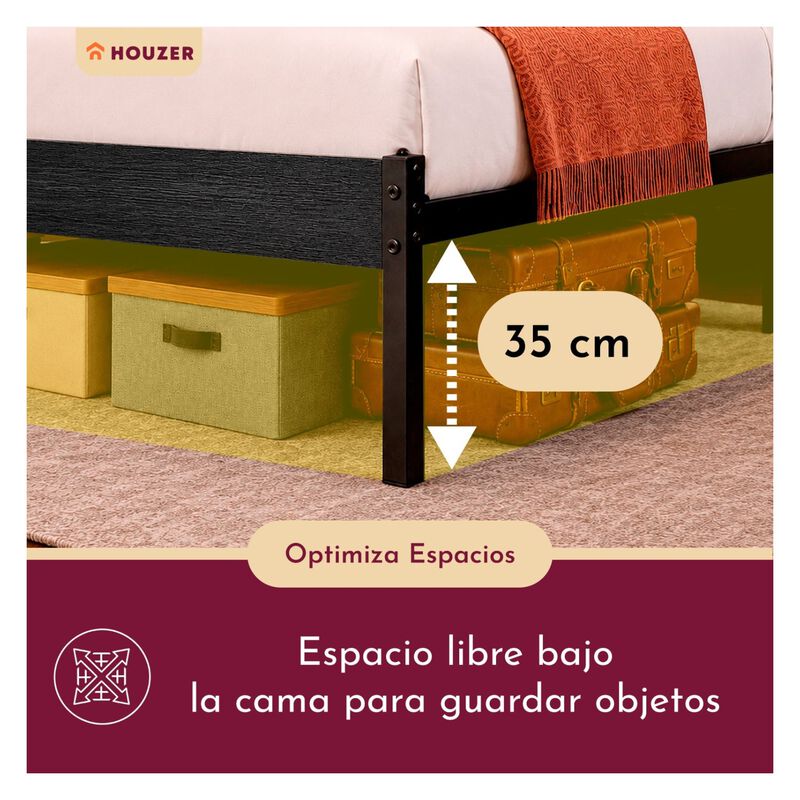 Base Cama Individual Moderna Luz Led Usb C Refo... image number null