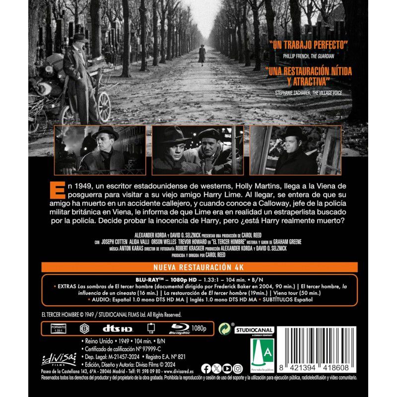 El Tercer Hombre [Blu-ray] (1949) The Third Man image number null