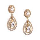 Aretes Gota cristal Chapa de oro 18k Zvezda