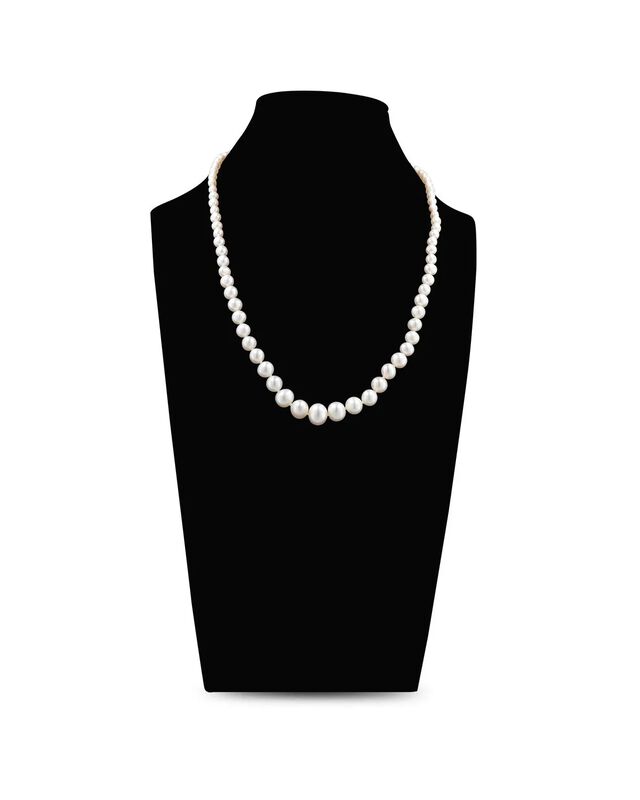 Collar De Oro Amarillo 14k Con Perlas Blancas image number null