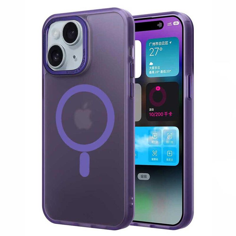 Funda TEKKU Matte para iPhone 15 Trans Violeta ... image number null