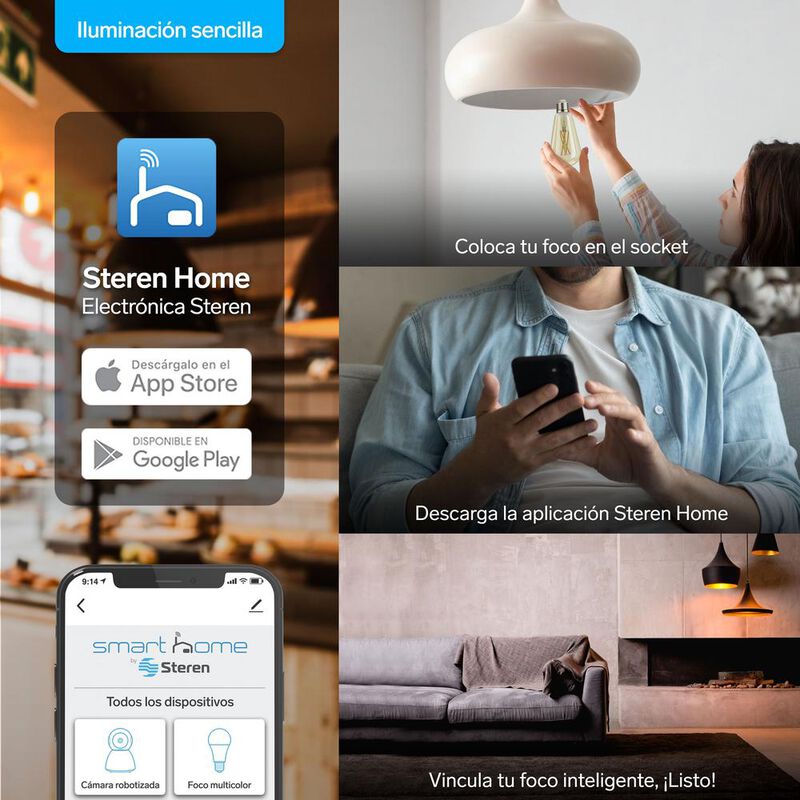 Foco LED vintage Wi-Fi de 4,5 W image number null