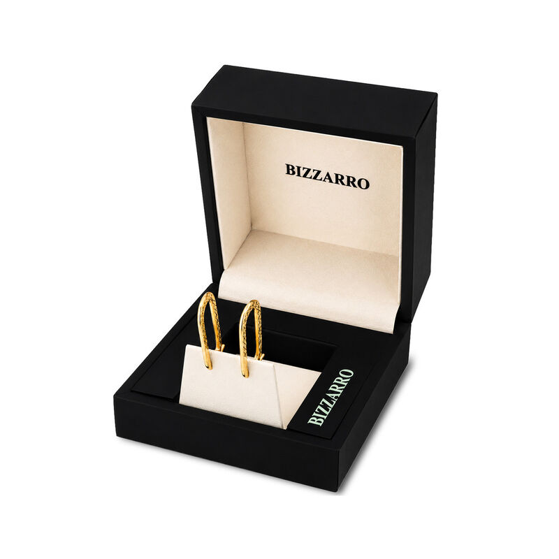 Arracadas Rectangulares Oro 10k Diamantado 9x22... image number null