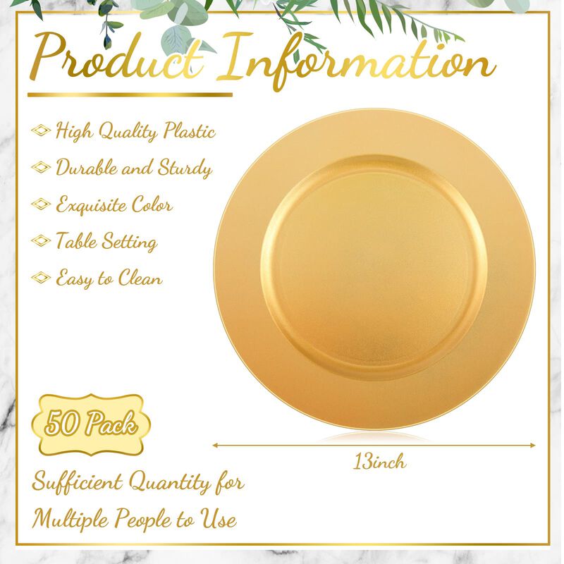 Platos de presentaci&oacute;n Tanlade dorado 33 cm - P... image number null