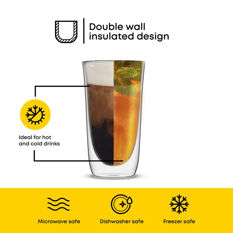 Vasos Joyjolt 400 ml Doble Pared Juego De 2 image number null