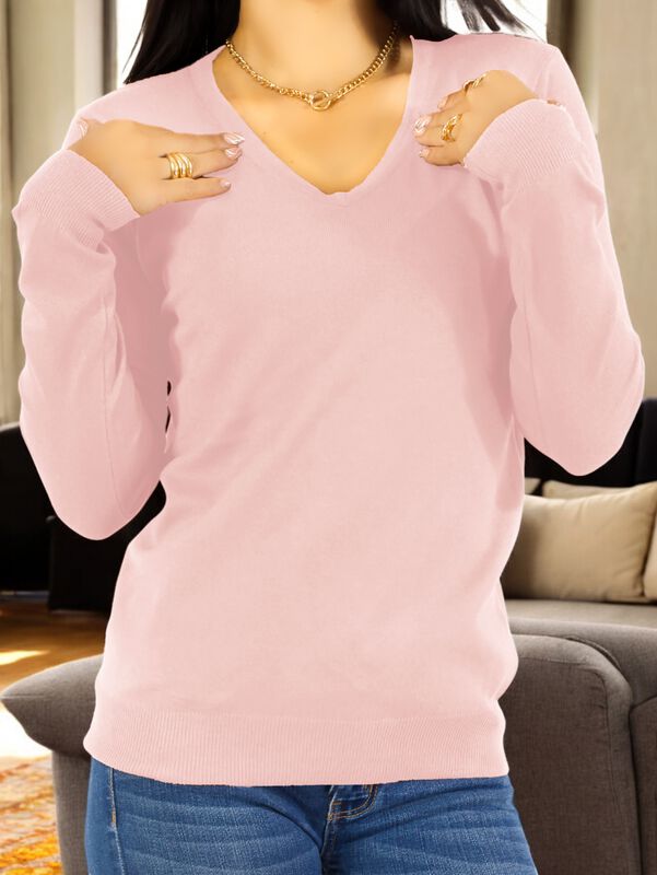 Set De 2 Sueteres Mujer Cuello V Manga Larga SU... image number null