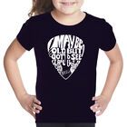 Camiseta Word Art Para Ni&ntilde;a - P&uacute;a de Guitarra - Negro