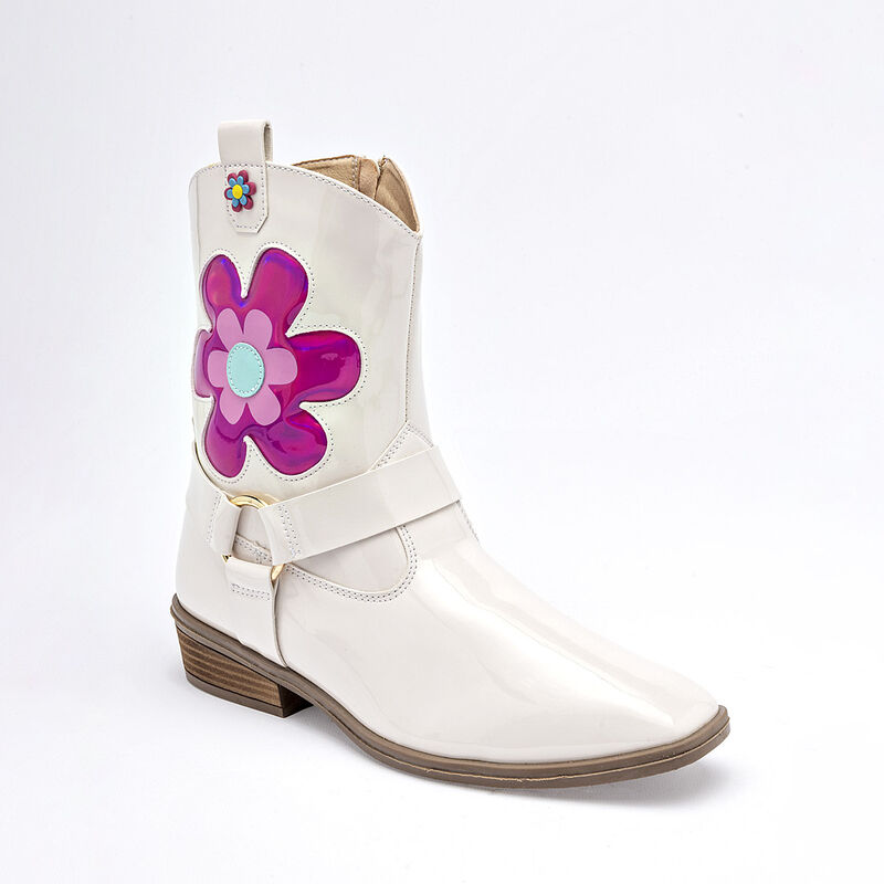 Karsten bota tac&oacute;n para mujer blanco charol fiu... image number null