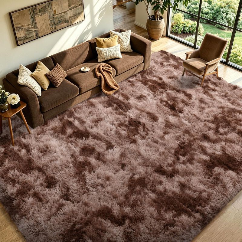 Alfombra Peluda Marr&oacute;n Finr&egrave;c Home 183 &times; 274 cm image number null