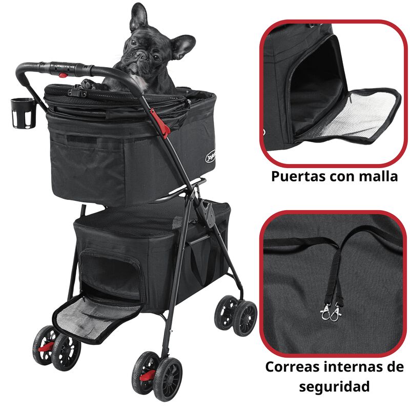 Carriola Doble para Mascotas Cochecito para Per... image number null