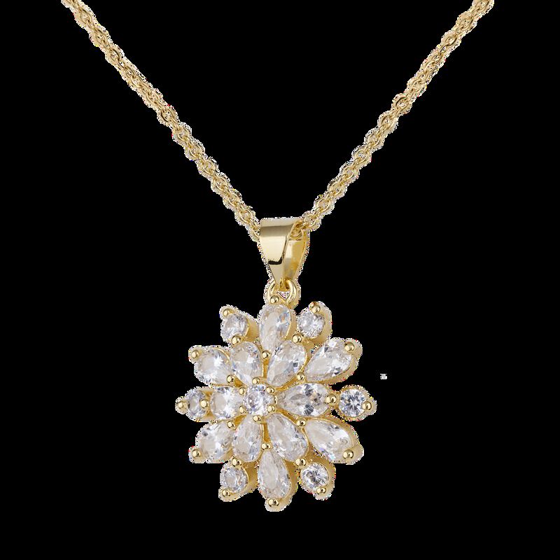 Collar Mujer Oro 14k Zirconia C&uacute;bica Regalos Na... image number null