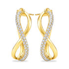 Arracadas 2begold Amarillo (925+1/10 14k) Con Zirconias (20mm Aprox)