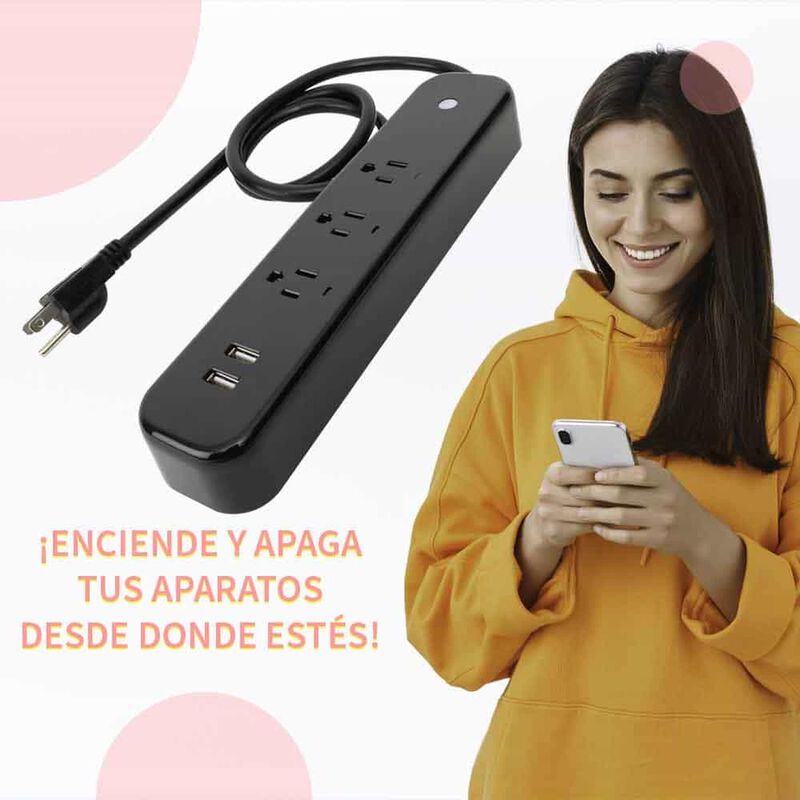 Barra Multicontacto inteligente 3 Salidas y 2 U... image number null