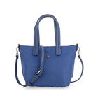 Bolsa Tote Mediana Con Herraje De Monograma Color Azul Marino