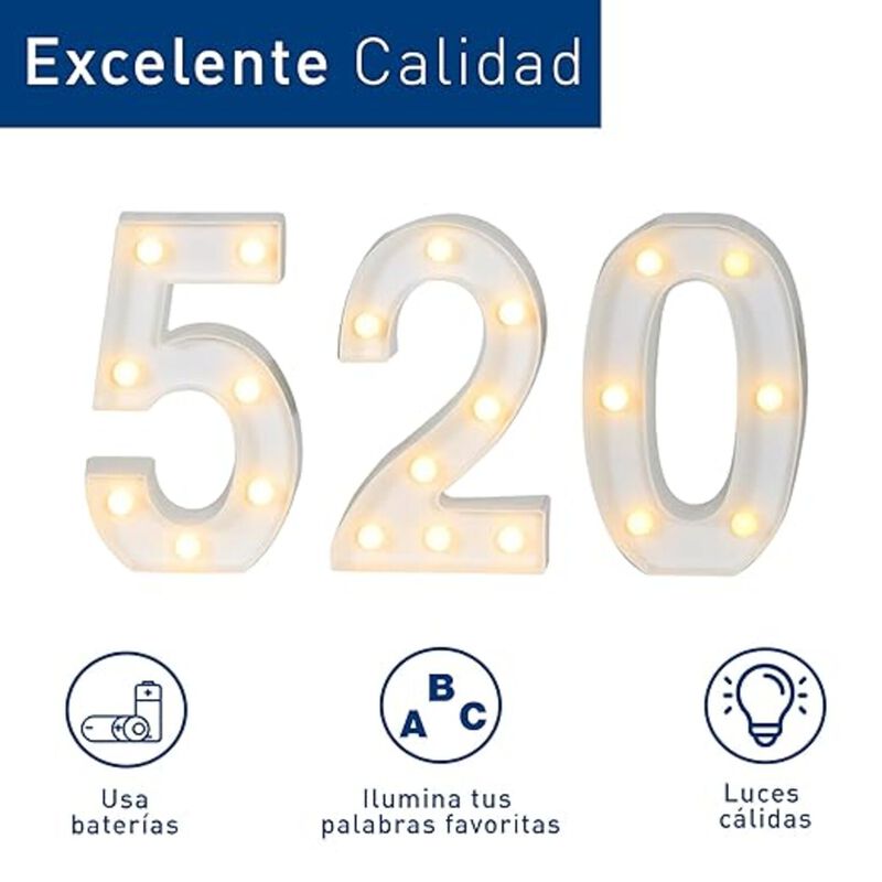 Numero 8 Decorativo Led Bluelander image number null