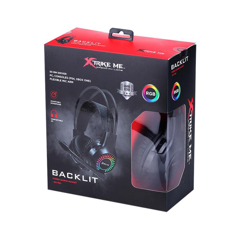 Aud&iacute;fono Gamer con Micr&oacute;fono Xtrikeme GH-709 Ov... image number null