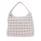 Bolsa Hobo Maxi Look Acolchado Color Gris