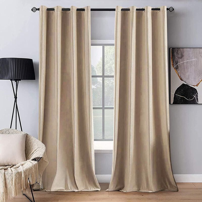 Cortinas Miulee Blackout Velvet, 2 Paneles, 132... image number null