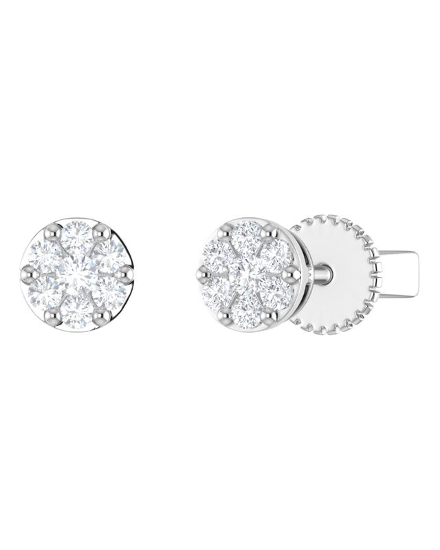 Broqueles Oro Blanco 14k 21pts Diamante Suraj-2... image number null
