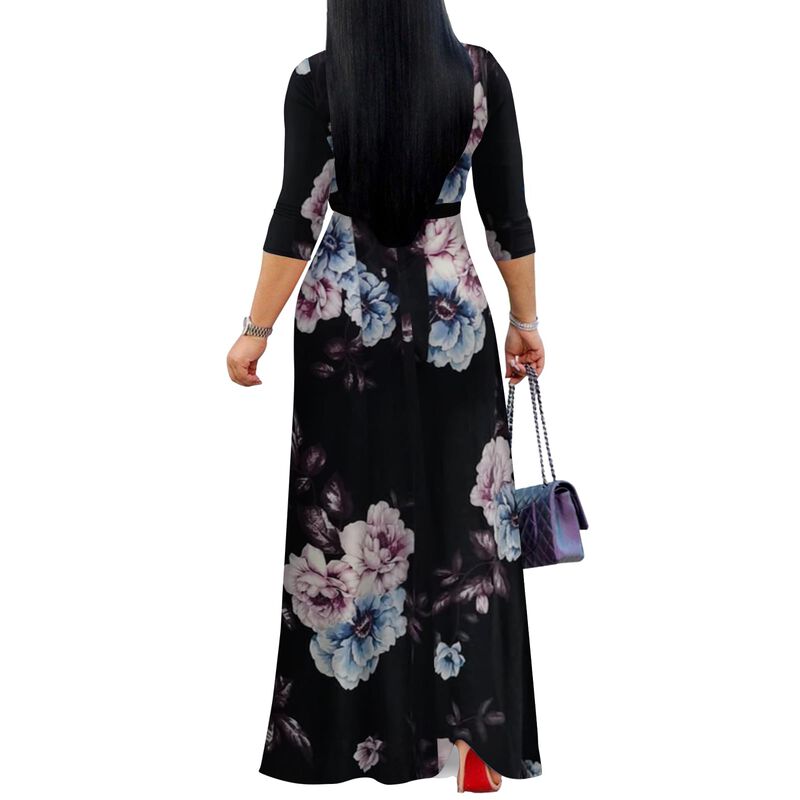 Vestido Yajedo Plus Size Cuello V, Mangas 3/4 image number null