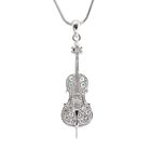 Collar Spinningdaisy De Violonchelo Con Cristal 41 cm Plateado