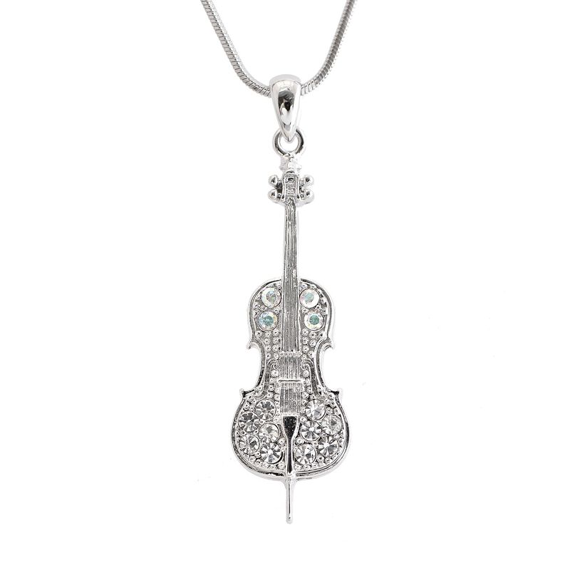 Collar Spinningdaisy De Violonchelo Con Cristal... image number null