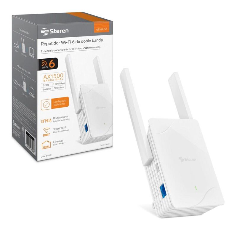 Repetidor Wi-Fi 6 AX1500 2.4/5 GHz 90 m de cobe... image number null