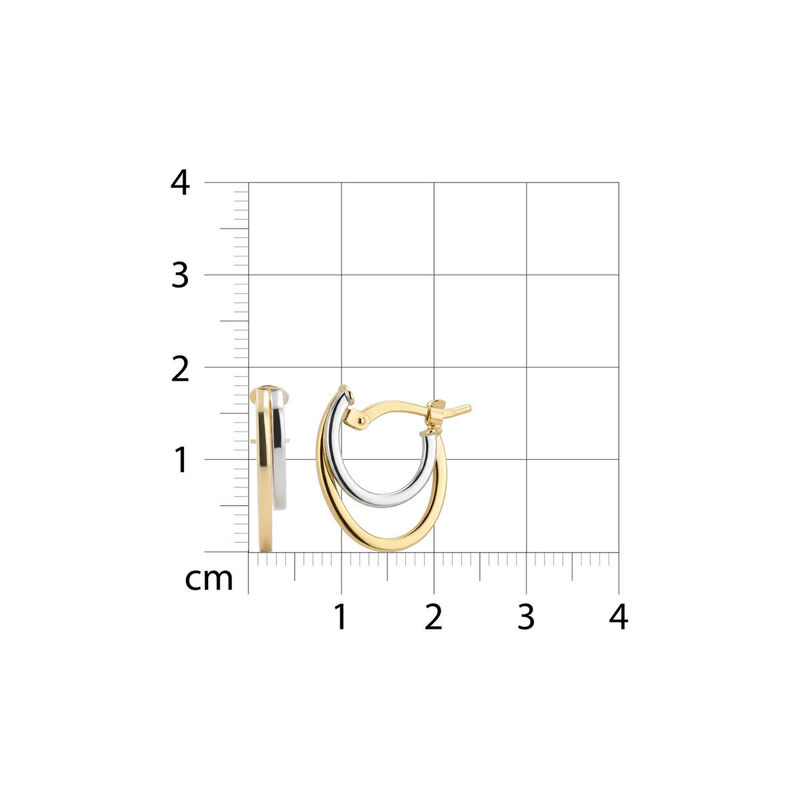 Arracadas Bicolor Oro 10k 12x8 Mm | Bizzarro image number null