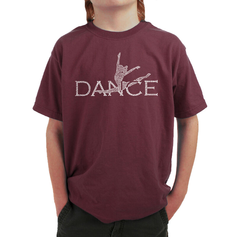 Camiseta Word Art Para Ni&ntilde;o - Dancer - Granate image number null