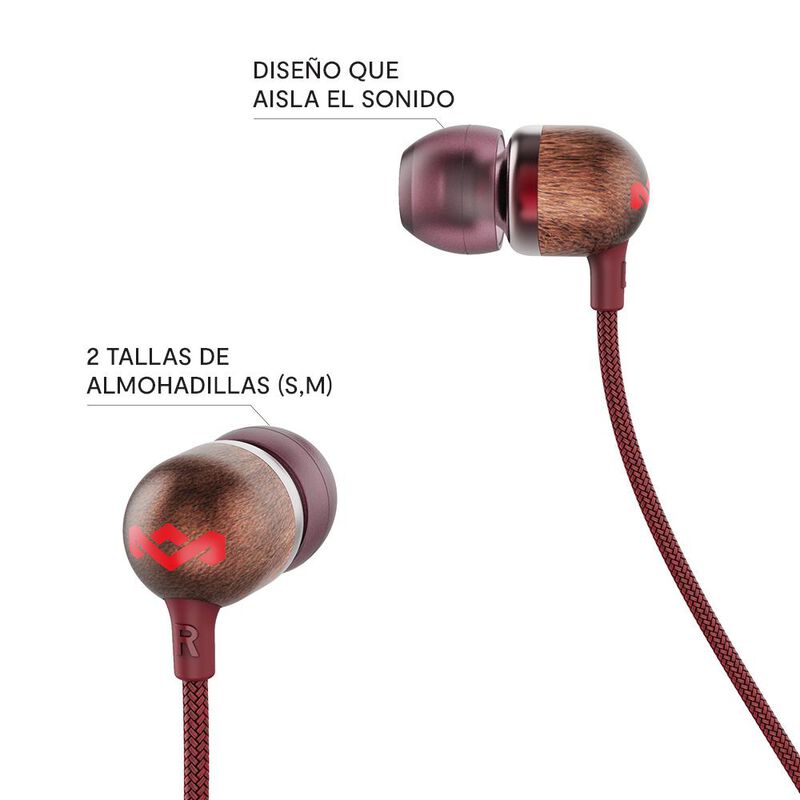 Aud&iacute;fonos Smile Jamaica Red The House Of Marley... image number null
