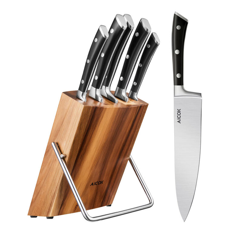 Juego de cuchillos Aicok 6 Pzas de Acero Inox c... image number null