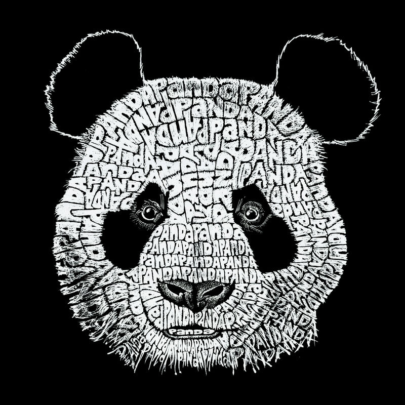 Camiseta Word Art Para Mujer - Panda- Rosa image number null