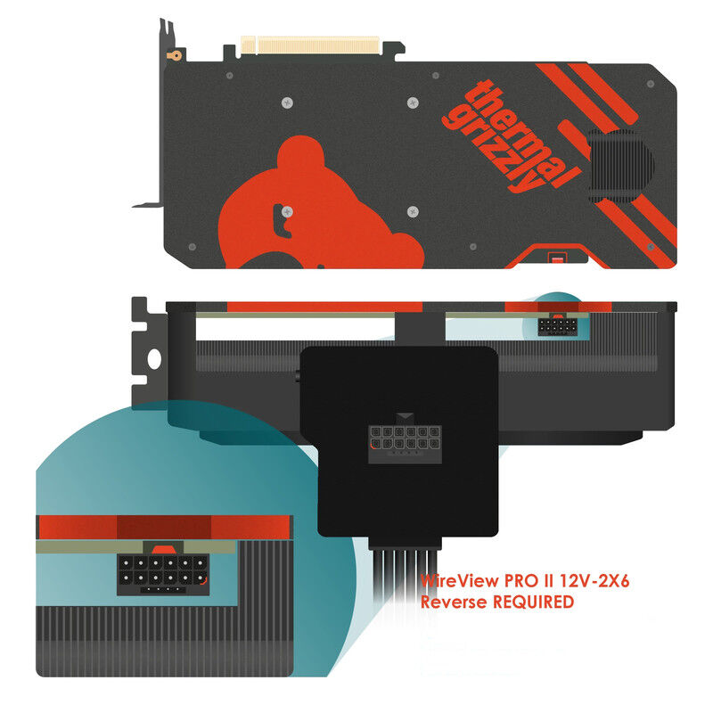 Thermal Grizzly Wireview Pro Ii 12v-2x6 Reverse... image number null