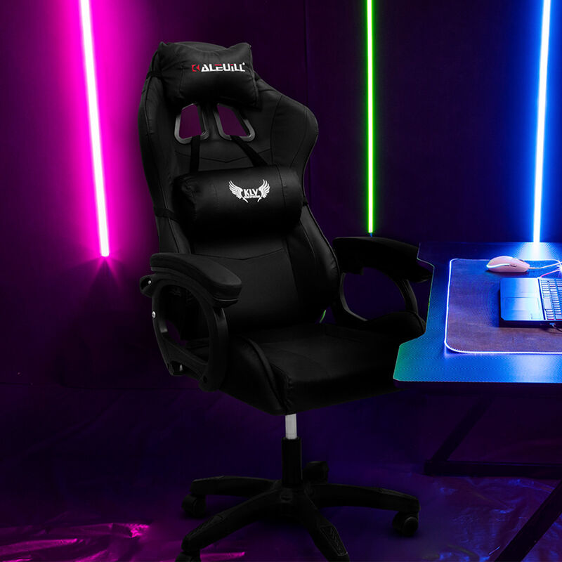 Silla Gamer Negro con Altura Ajustable image number null